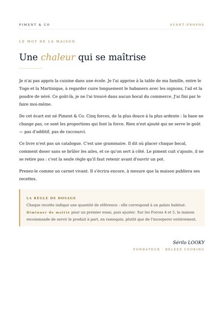 Le mot de la maison
